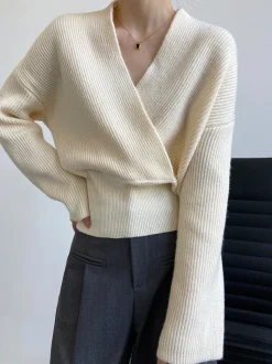 New She's Effortless Wrap Sweater Sweater Tops|Sweaters & Cardigans