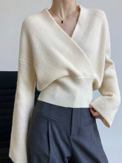 New She's Effortless Wrap Sweater Sweater Tops|Sweaters & Cardigans