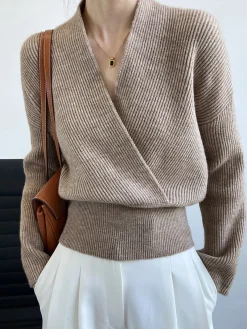 New She's Effortless Wrap Sweater Sweater Tops|Sweaters & Cardigans