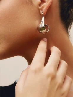 Hot Shining Leaf Hoop Earnings Earrings|Accessories