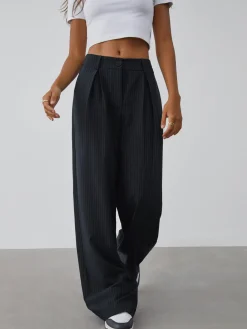 Hot Shock Value Pinstripe Wide Leg Dress Pants Wide Leg|Pants