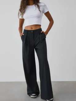 Hot Shock Value Pinstripe Wide Leg Dress Pants Wide Leg|Pants