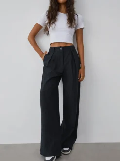 Hot Shock Value Pinstripe Wide Leg Dress Pants Wide Leg|Pants