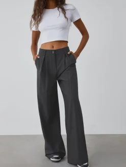 Hot Shock Value Pinstripe Wide Leg Dress Pants Wide Leg|Pants