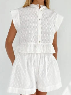 Best Short Sleeve Cotton Shorts Set Shorts Sets|Shorts