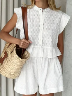 Best Short Sleeve Cotton Shorts Set Shorts Sets|Shorts