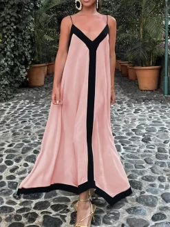 Clearance Sicily Old Money Aesthetics Slip Long Dress White Dresses|Casual Dresses