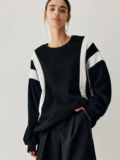 Outlet Side Panel Oversized Sweatshirt Sweatshirts & Hoodies|Tops