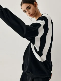 Outlet Side Panel Oversized Sweatshirt Sweatshirts & Hoodies|Tops