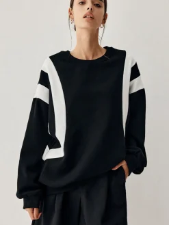 Outlet Side Panel Oversized Sweatshirt Sweatshirts & Hoodies|Tops