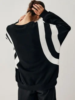 Outlet Side Panel Oversized Sweatshirt Sweatshirts & Hoodies|Tops