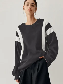 Outlet Side Panel Oversized Sweatshirt Sweatshirts & Hoodies|Tops