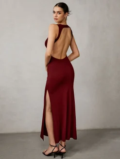 Hot Side Split Backless Long Dress Casual Dresses|Long Dresses