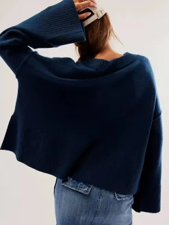 Best Side Split Oversized Pullover Sweater Sweater Tops|Sweaters & Cardigans