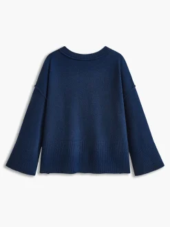 Best Side Split Oversized Pullover Sweater Sweater Tops|Sweaters & Cardigans