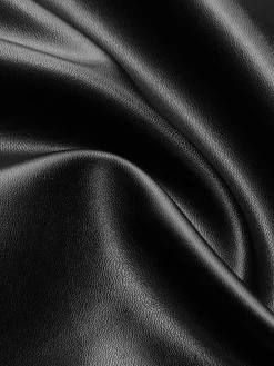 Discount Side Split PU Leather Cami Dress Black Dresses|Casual Dresses