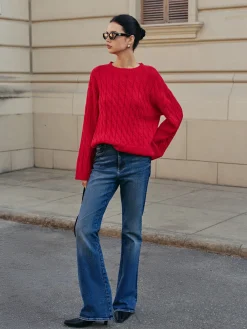 Best Side Split Twist Sweater Sweater Tops|Sweaters & Cardigans
