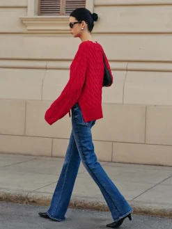 Best Side Split Twist Sweater Sweater Tops|Sweaters & Cardigans