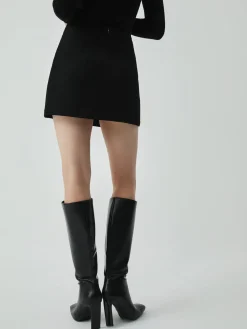 Side Zipper Detail Mini Skirt Skirts|Bottoms