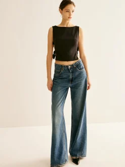 Hot Side-Buckle Sexy Crop Tank Top Crop Tops|Tank Tops & Camis
