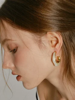 Silver Needle Pearl Earrings Earrings|Accessories