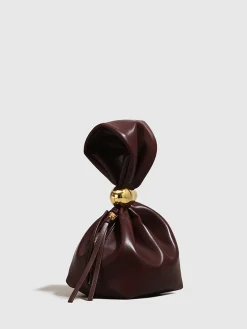 Hot Simple Oval-Ring Drawstring Bucket Bag Bags|Accessories