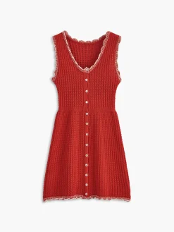 Discount Sleeveless Knitted Short Dress Casual Dresses|Work Dresses