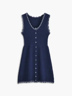 Discount Sleeveless Knitted Short Dress Casual Dresses|Work Dresses