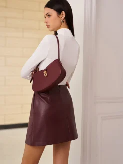 Clearance Slim Faux Leather Mini Skirt Skirts|Bottoms