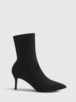 Clearance Slingback Heel Suede Ankle Boots Shoes|Accessories