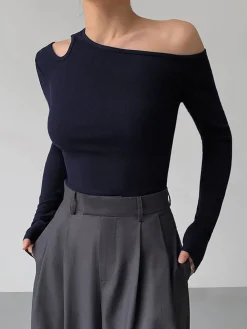 Sale Slinky Cutout Knit Top Sweater Tops|Sweaters & Cardigans