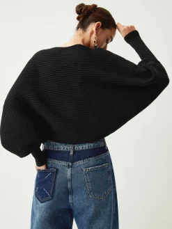 Outlet Slouchy Oversized Rib Crop Sweater Sweater Tops|Sweaters & Cardigans