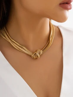 Outlet Snake Shape Knotted Necklace Necklaces|Accessories