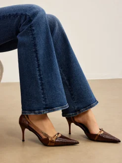 Outlet Snakeskin Printed Buckle Pumps Shoes|Accessories