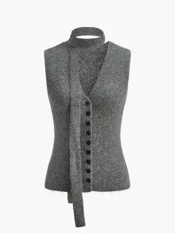 Discount Soft Ribbed Belted Sweater Co-ords Sweater Tops|Sweaters & Cardigans