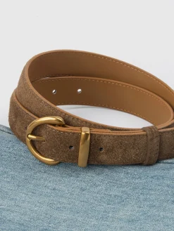 Soft-Buckle Leather Belt Belts & Chain|Accessories