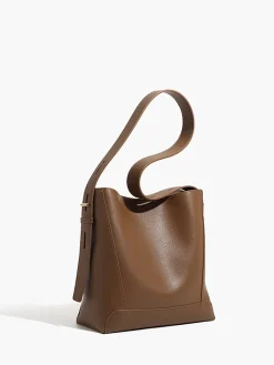 Clearance Soft-Buckle Piping Bucket Bag Bags|Accessories