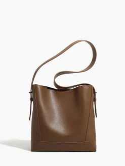 Clearance Soft-Buckle Piping Bucket Bag Bags|Accessories