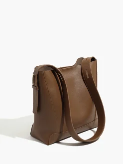 Clearance Soft-Buckle Piping Bucket Bag Bags|Accessories