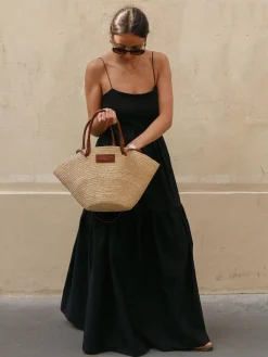 Hot Solid Backless Long Dress White Dresses|Black Dresses