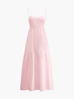 Hot Solid Backless Long Dress White Dresses|Black Dresses