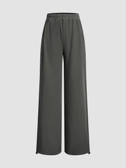 Online Solid Baggy Sweatpants Wide Leg|Pants