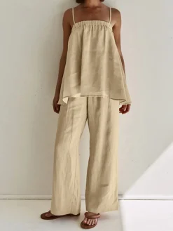 New Solid Casual Pants Set Pants Sets|Matching Sets