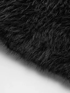 Clearance Solid Faux Fur Collar Jacket Outerwear|Jackets