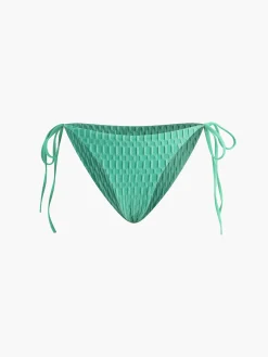 Discount Solid Halter Knotted Bikini Set Swimwear|Tops