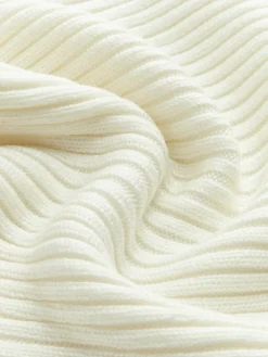 New Solid High Neck Split Ribbed Knit Two Pieces Skirt Set Sweater Tops|Skirts