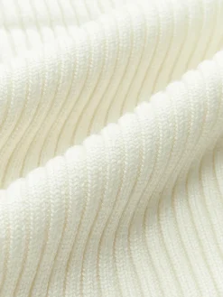New Solid High Neck Split Ribbed Knit Two Pieces Skirt Set Sweater Tops|Skirts
