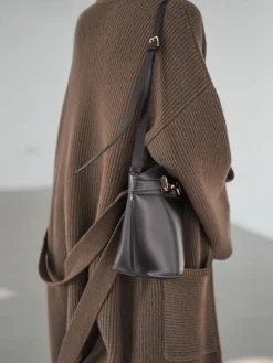 Sale Solid Knit Trench Coat Cardigans|Sweaters & Cardigans