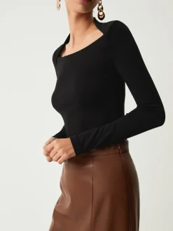 Outlet Solid Long Sleeve Shirt T-shirts|Tops