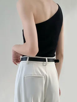 Best Solid One Shoulder Top Tank Tops & Camis|Tops